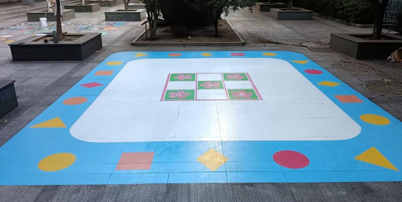 苏州地面游戏彩绘