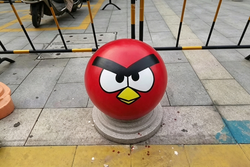上海彩绘公司美化石球